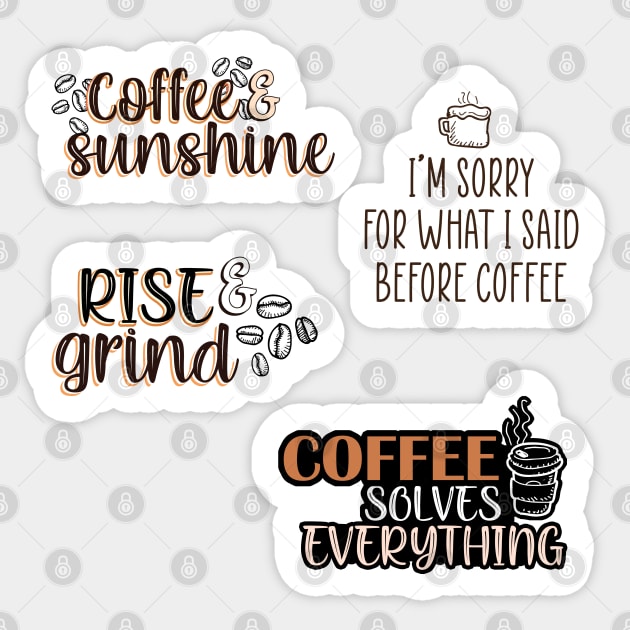 Coffee quote sticker pack Sticker by SamridhiVerma18